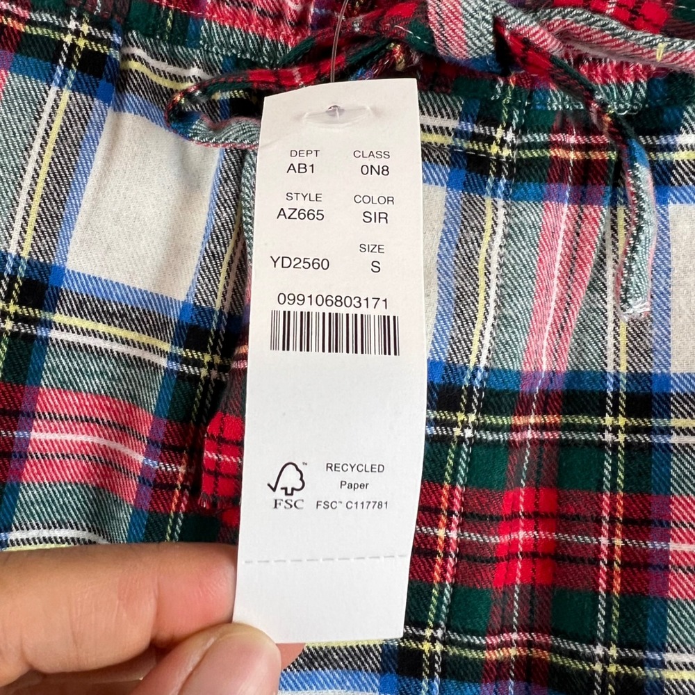 NWT J.Crew Womens Tartan Plaid Pajama Pants Red Green Blue Holiday Sleepwear - Picture 8 of 11